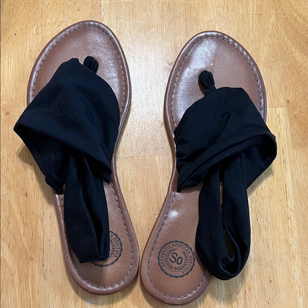 SO Black and Brown Women's Sandals